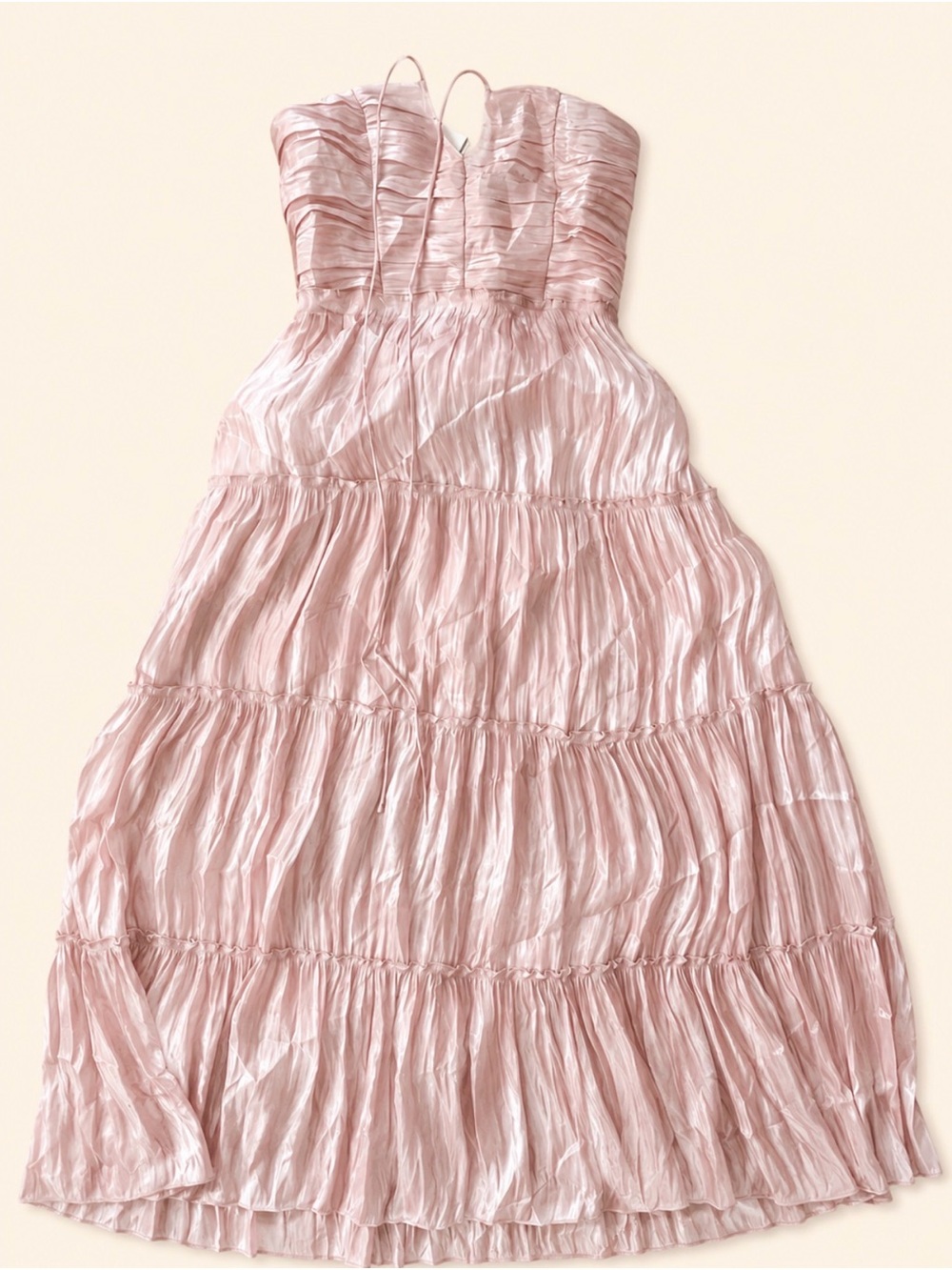 Pink, Strapless, Tiered, Soft and Sexy Dress